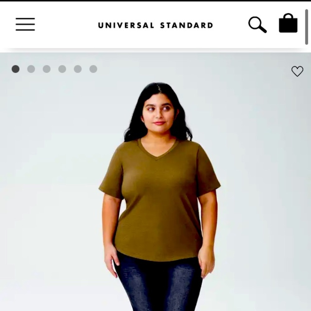 Universal Standard V Rex v neck tee petite short sleeve